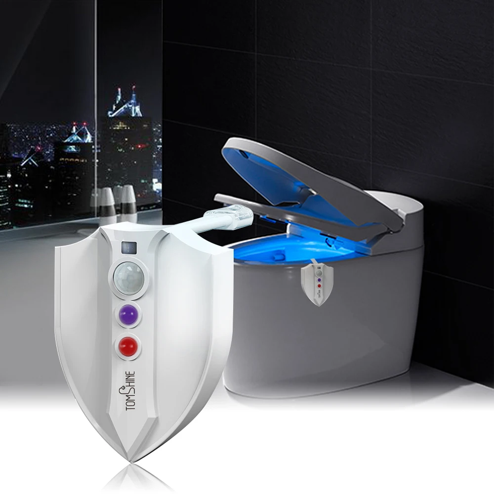 УФ-стерилизационный туалетный светильник с датчиком движения, активированный RGB PIR светодиодный Ночной светильник на батарейках, креативный светильник для унитаза s