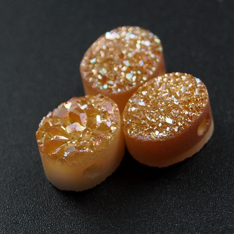 

Natural Agate Druzy Oval shape Druzy Stone Making Pendant Necklace