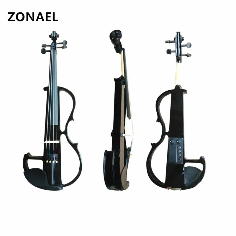 ZONAEL 4/4 электрическая акустическая скрипка из липы с крышкой для скрипки