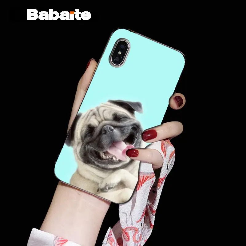 Babaite милые животные Мопс мягкий силиконовый прозрачный чехол для телефона для Apple iPhone 8 7 6 6S Plus X XS MAX 5 5S SE XR мобильные телефоны - Цвет: A9