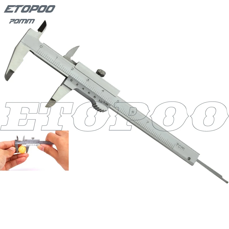 

Mini Vernier Caliper 40mm 70mm 100mm 150mm steel Hardened Metric Machinist vernier caliper thickness gauge micrometer