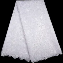 Белый высокое качество швейцарская вуаль шнуровка Швейцария хлопка Африканский сухой хлопок кружевной ткани в нигерийском стиле человек или Для женщин кружевная вуаль
