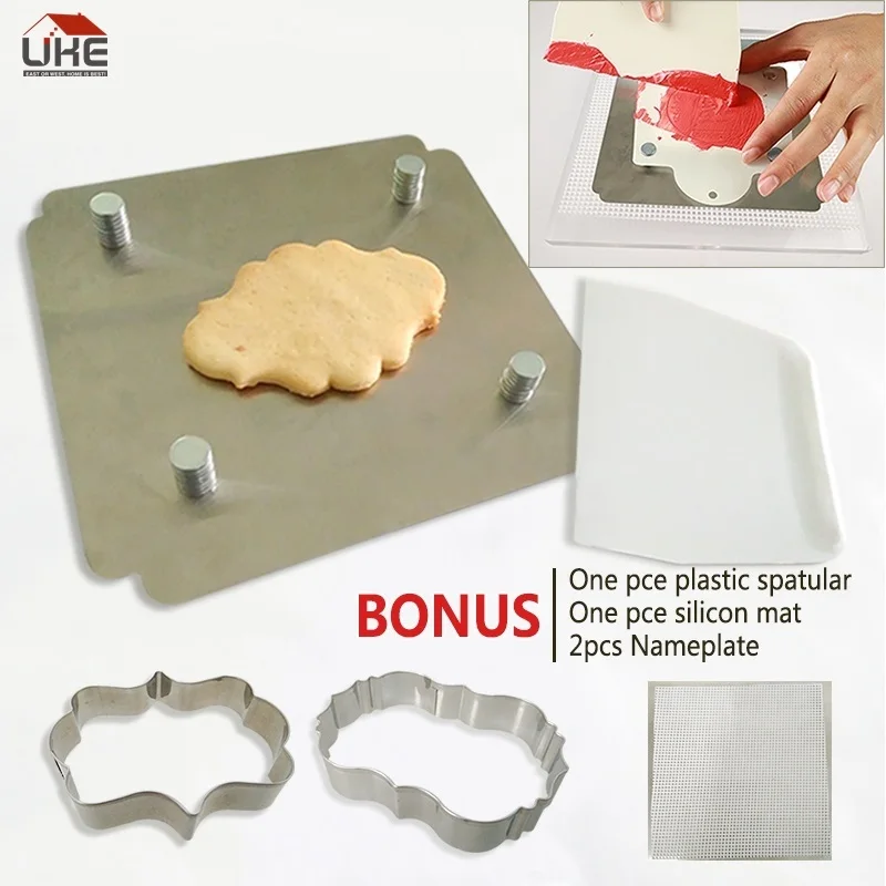 Cookie Decoration Stainless Steel Plate Set Plastic Vintage Plaque Frame Cookie Cutter Set Biscuit Mold Cutters2