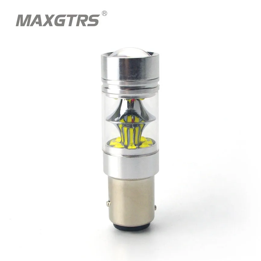 

2x 100W S25 1157 Bay15D Cree Chip Light Bulb P21/5W Car Reverse Backup Light Brake Light Turn Parking Signal Light DC12V~24V