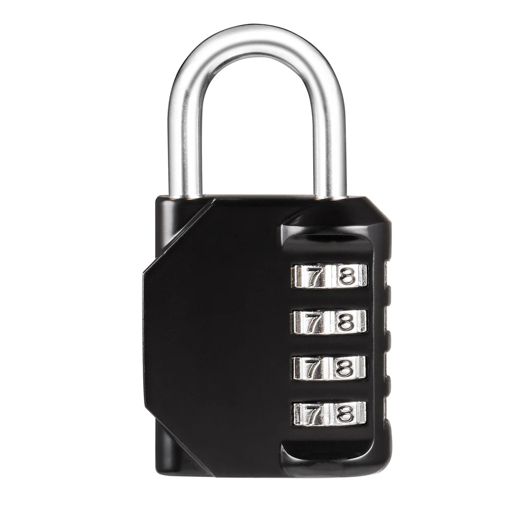 Высокое качество чернил сброса 4 цифры по ценам от производителя замки Водонепроницаемый комбинация блокировки паролей для путешествий Чемодан чемодан замок для настраиваемый замок - Цвет: Black