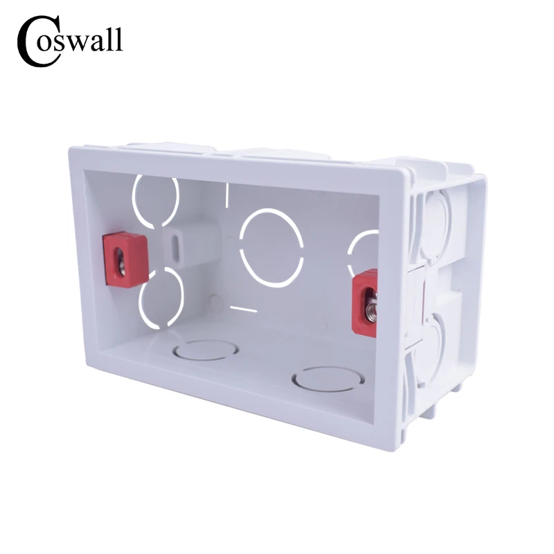 Coswall 101mm*67mm US Standard Internal Mounting Box Back Cassette 118mm*72mm Standard Wall Switch and Socket switch box,wall socket box