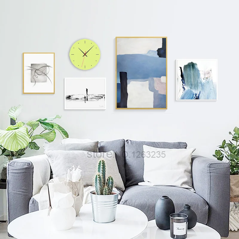 

Watercolor Nordic Poster Decoracion Wall Pictures For Living Room Abstract Geometry Wall Art Canvas Painting Picture Unframed