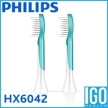 Philips Детская щетка HX6042 2 шт, стандартная маленькая зубная щетка для детей HX6032