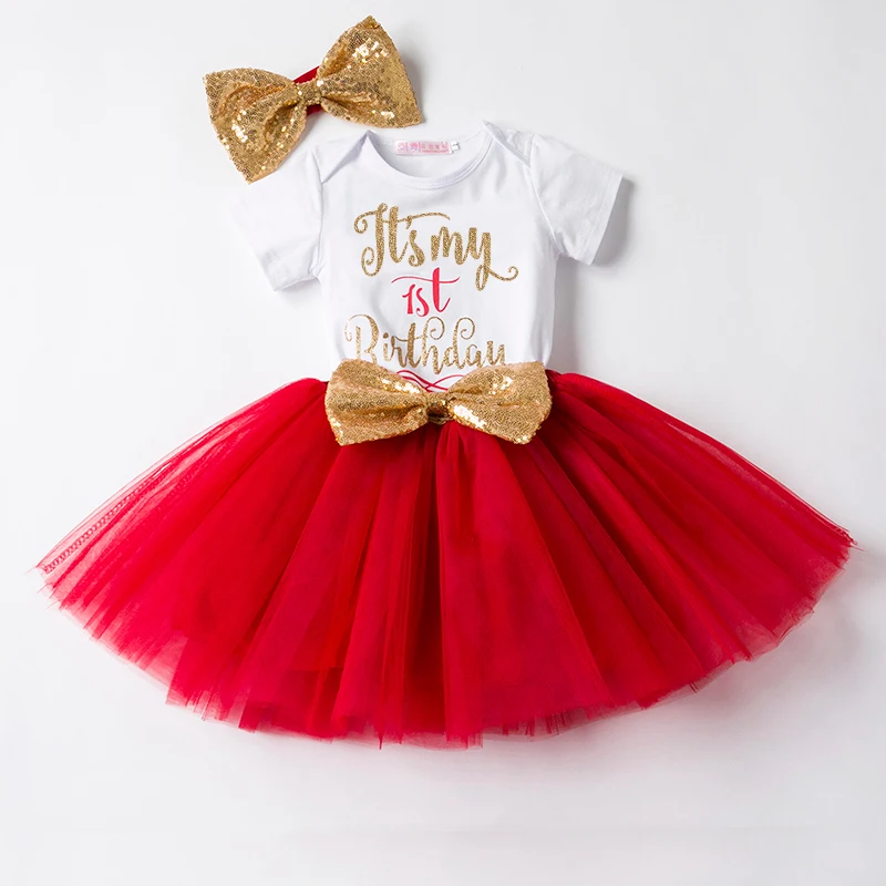 0-12M Infant Baby Girl Clothes 4pcs Clothing Princess Dresses Stocking Headband Newborn Kid Clothes First Birthday Party Outfits HTB1jXvUQpXXXXcoXpXXq6xXFXXXc - 0-12M Infant Baby Girl Clothes 4pcs Clothing Princess Dresses Stocking Headband Newborn Kid Clothes First Birthday Party Outfits