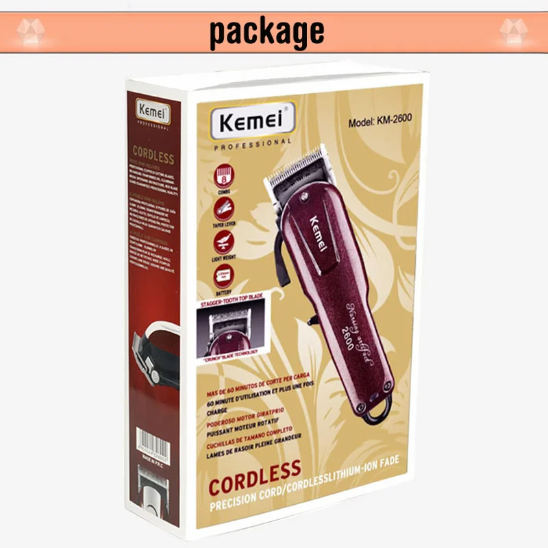 Kemei KM-2600 Professional Electric Hair Trimmer Hair Cutter Men Hair Cutting Machine Hair Clipper Beard Trimmer Razor Kemei KM-2600 Professional Electric Hair Trimmer Hair Cutter Men Hair Cutting Machine Hair Clipper Beard Trimmer Razor