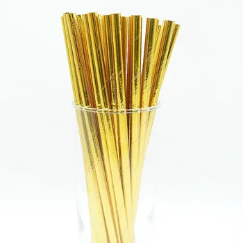 

500pcs Light Pink Rose Gold Paper Drinking Straws for Baby Shower Wedding Party Kids Birthday Party Decoration Supplies Paper