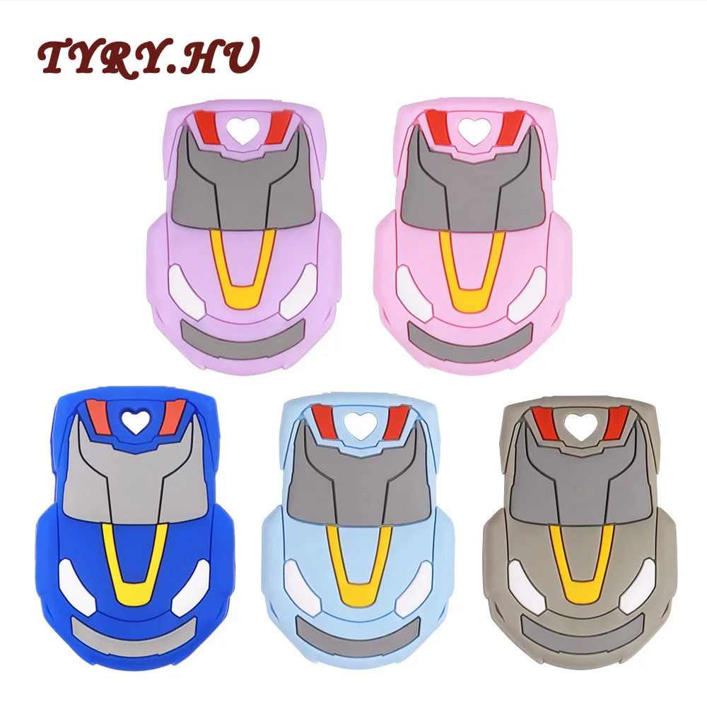 

TYRY.HU 1PC Fashion Car Food Grade Silicone Teether BPA Free Baby Molar Toy for DIY Baby Teething Necklace Pendant Toy Gifts