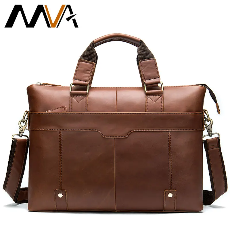 

MVA Men's Bag Leather Laptop Men's Briefcase Bag Office Men's Genuine Leather Bag Men Computer Business Bags Man Handbag 7108