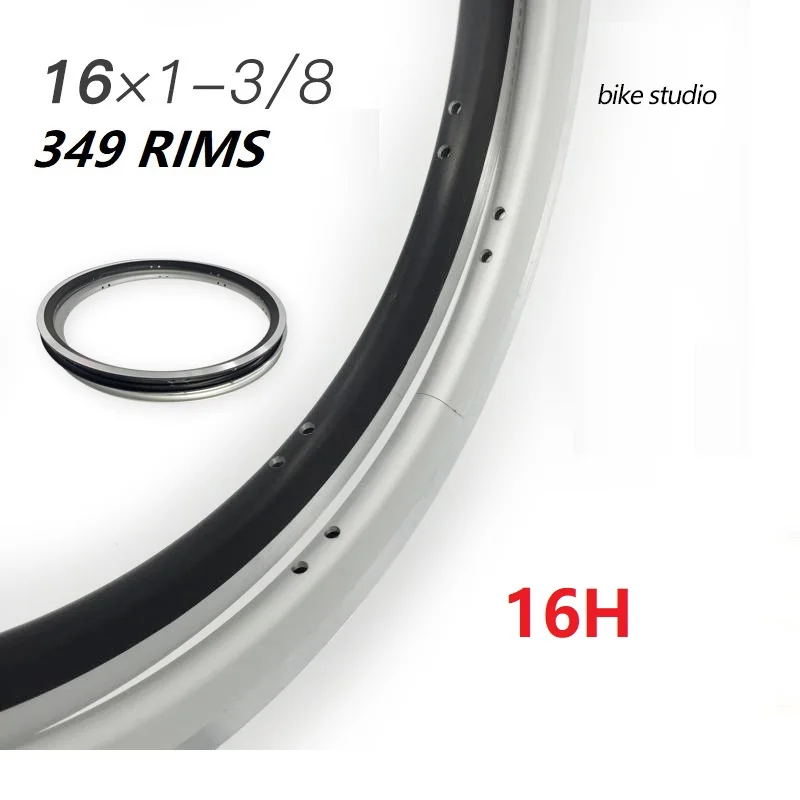 BMX Folding Bike Double Wall Rims 349 16 Inch 16x1 3/8 For Brompton
