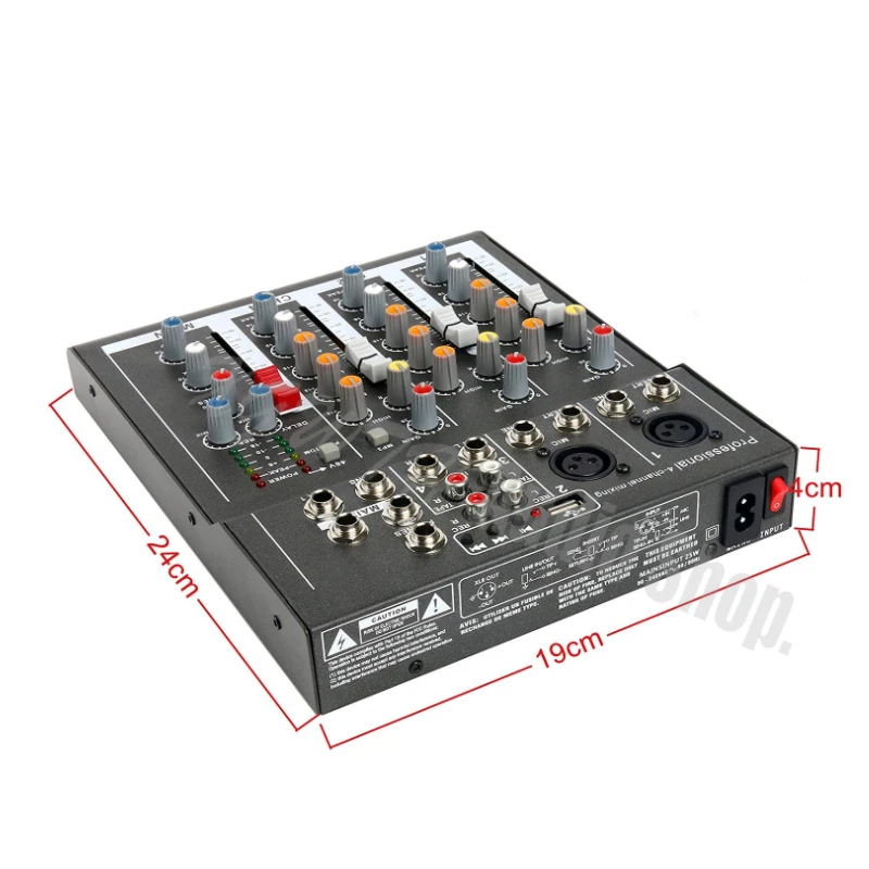 Mini 4 Channel Studio Audio Sound Mixer