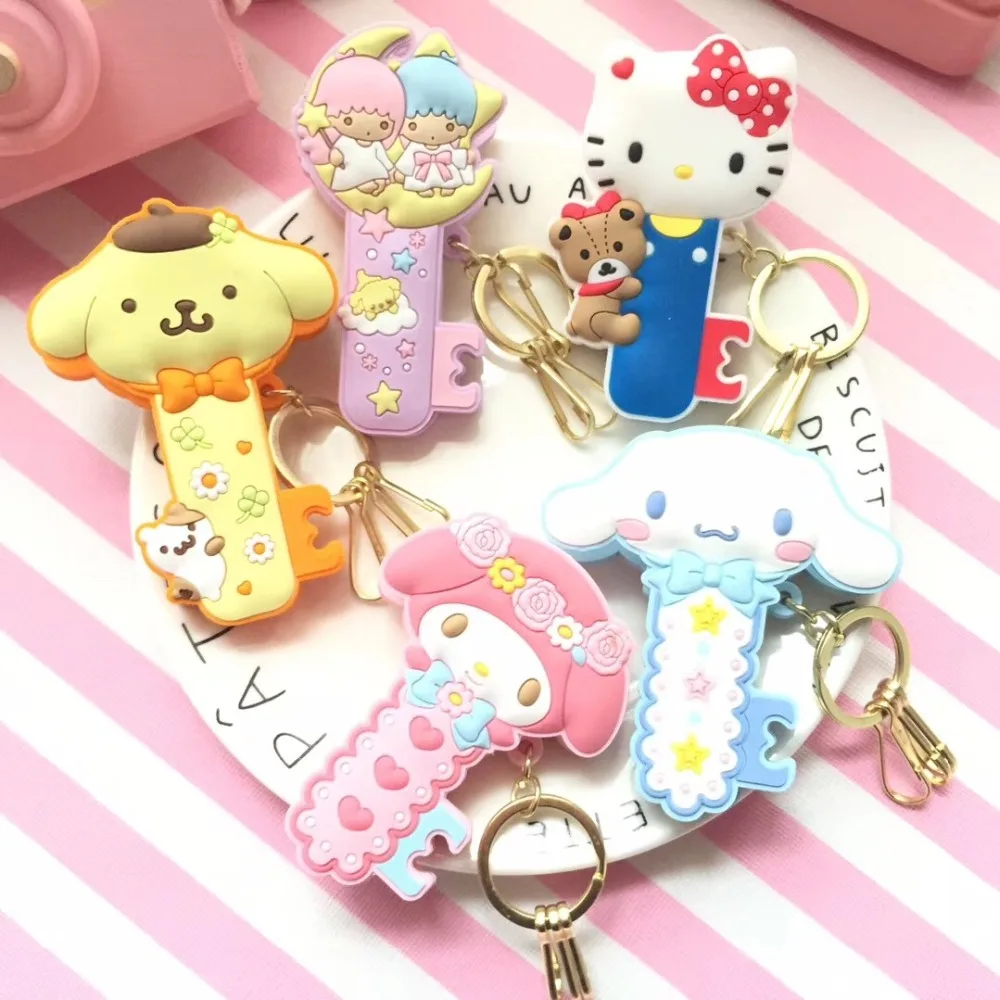 JP Аниме мультфильм супер Kawai Kt /Pumpum dog/ Twin stars Kitty Cat стильные персонажи брелок