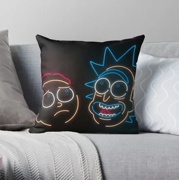 

Ｗｅ're Neon Morty Pillow Covers Cases Pattern Nordic Cover Cushion Pillowcase Square Print