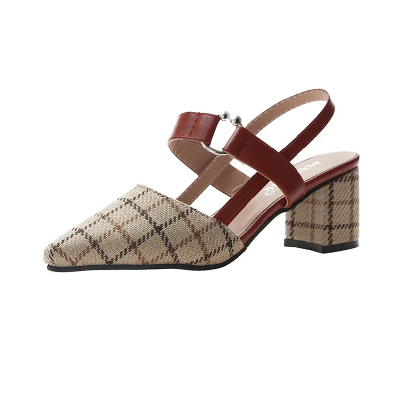 

Spring 2019 New Type of European and American Straight-heeled Children's Single High-heeled Shoes with Tip Back Air Sandals