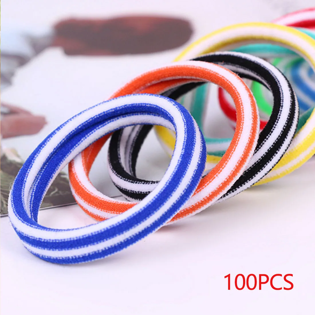 120pcs Thick Hair Ties Band For Women Girls Seamless Hair Band No Damage Ponytail Holders Soft And Stretchy All Hold Hair Elastics For Thick Thin Hair On