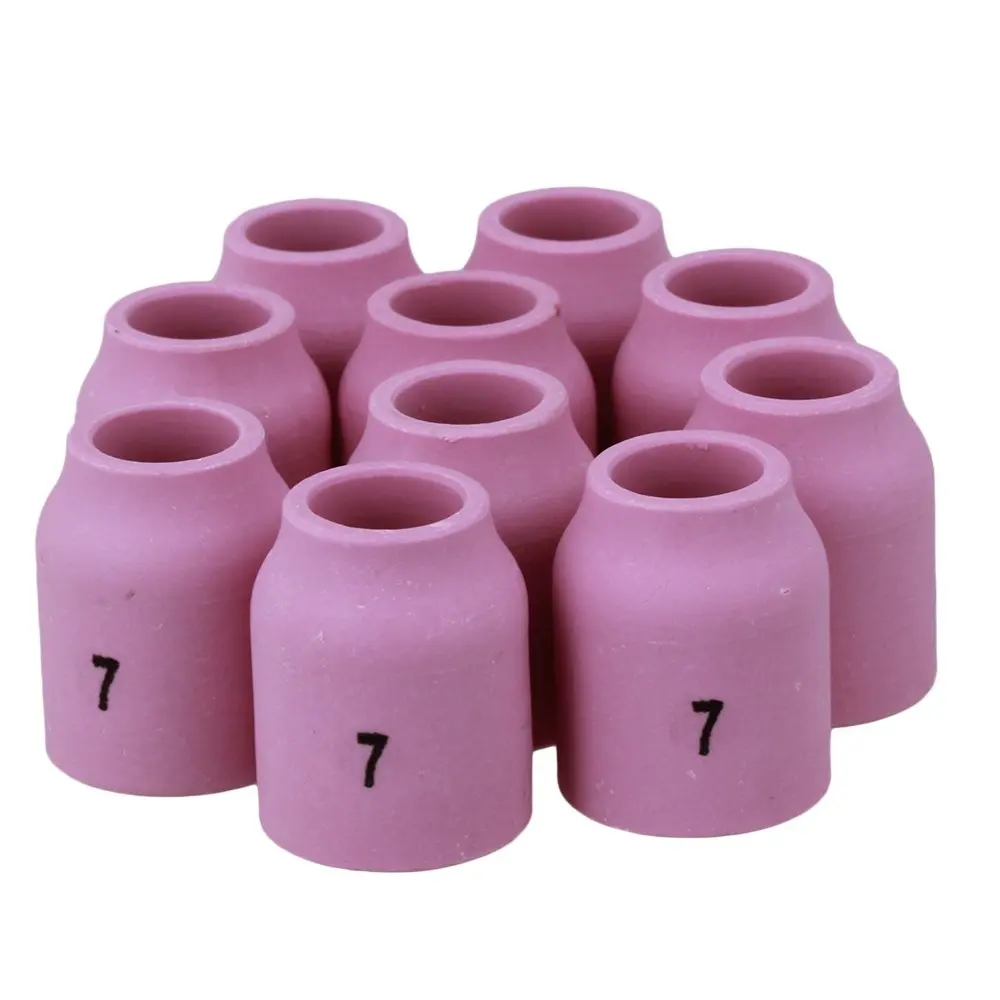 

Ceramic 53N61 7# Alumina Shield Cup TIG Welding Torch Nozzle Fits For WP-9 20 24 25 Pack of 10
