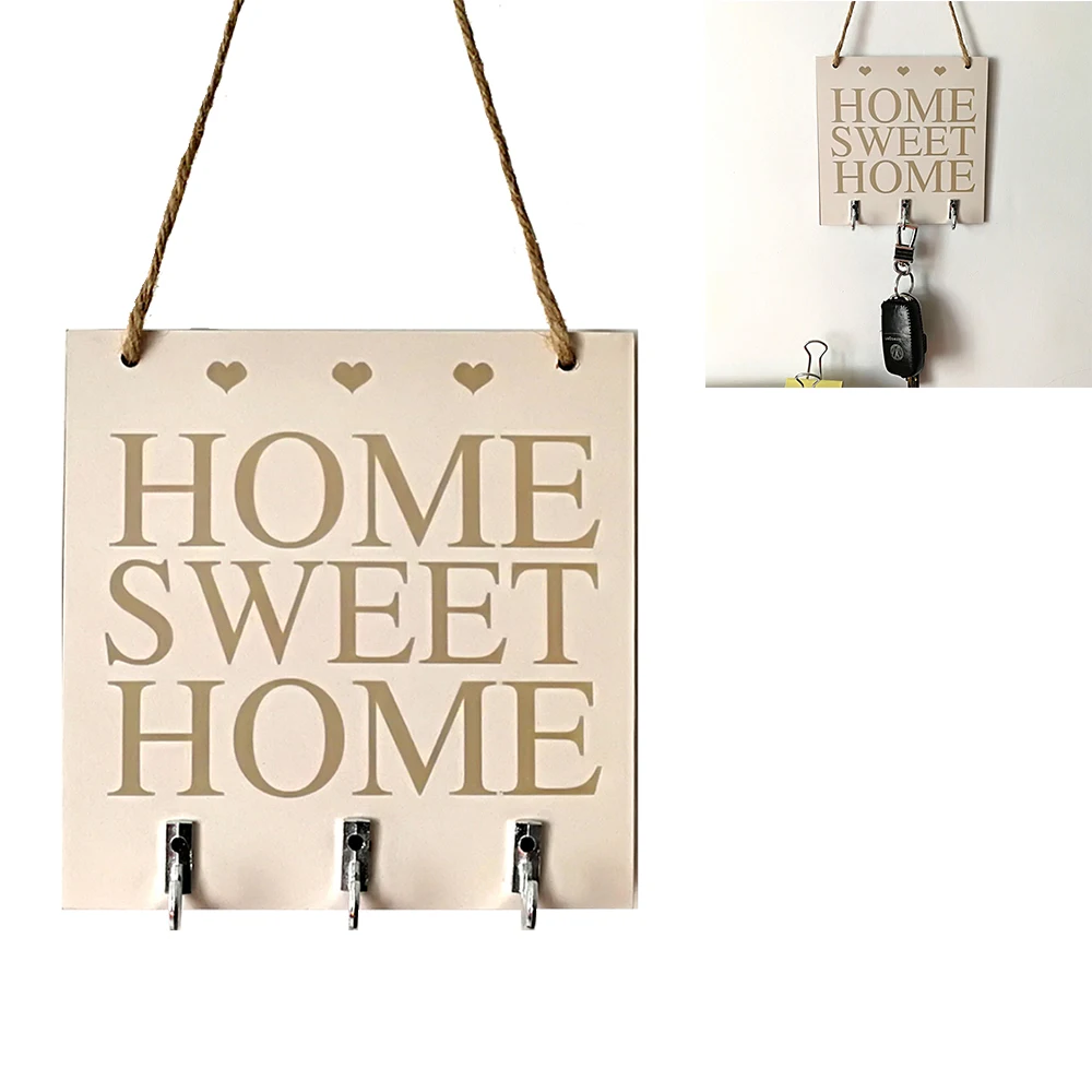 

Sweet Home Wall Decor Wooden Sign Vintage Home Decor Sign Wooden Plaque Cool Plate with hook Coffee Wood Poster Wall Decals