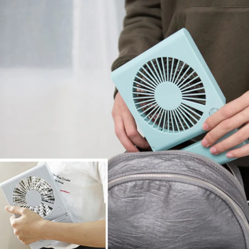  Mini USB portable silent folding desk fan third gear 50-100 minutes working time 20.5 x 14 x 2 cm 2