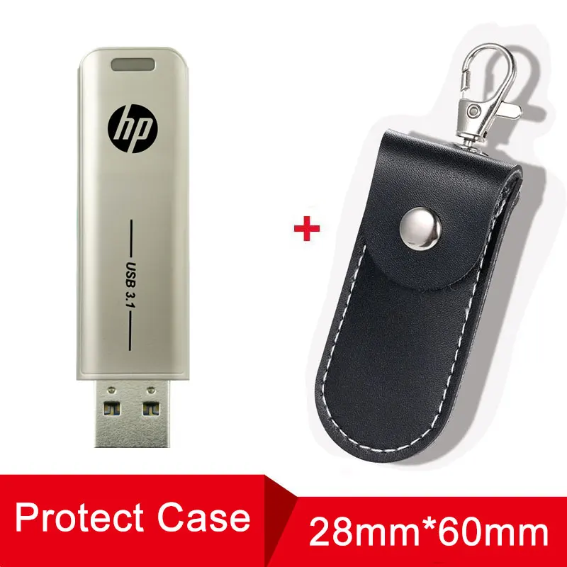 Hewlett Packard USB Flash 32 Гб 64 Гб 128 ГБ 256 ГБ 512 ГБ Флешка Cle флэш-накопитель USB на ключ креативная металлическая флеш-карта памяти - Цвет: x796w plus L Case