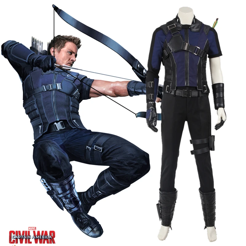 Marvel's Captain America Civil War Hawkeye Costume Cosplay Adult Men