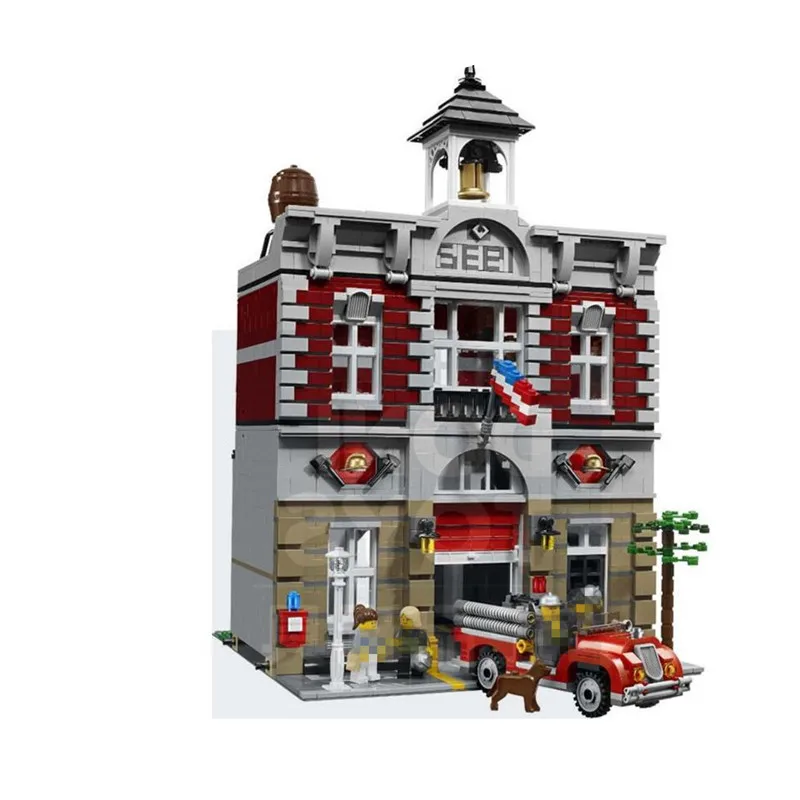 

LEPIN City Street 15002 Cafe Corner 15004 Fire Brigade Station 15007 European Market 15008 Green Grocer Blocks Set Bricks Kits