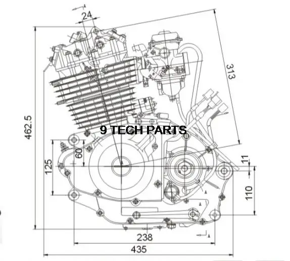 Motor GN300 GN 300cc completo para motocicleta ATV Quad Dirt Bike