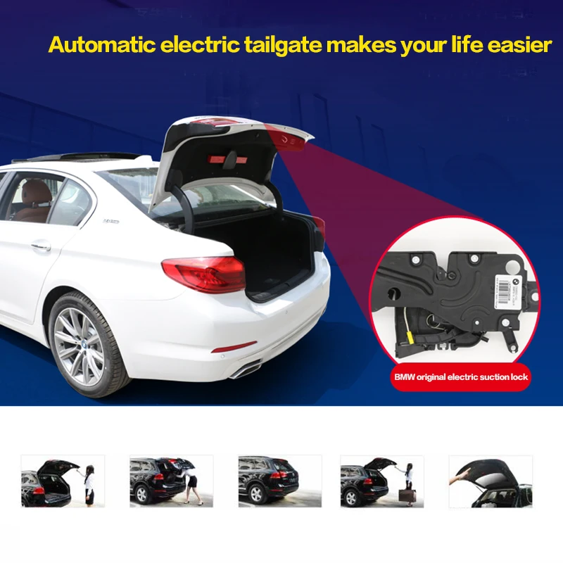 Electric tailgate refitted for BMW f10 f11 5 series tail box intelligent electric tail gate door power operated trunk decoration