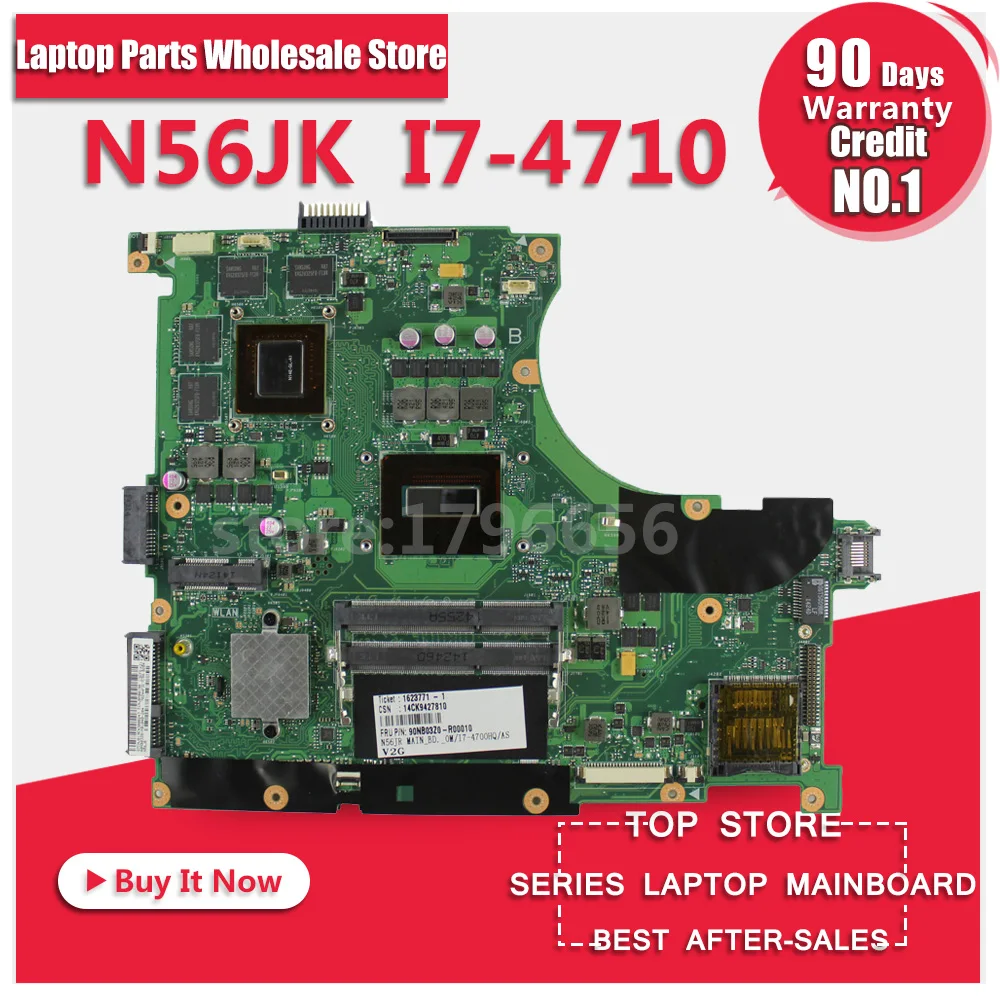 for ASUS N56JK font b Laptop b font Motherboard N56JK G56JK Mainboard with i7 CPU 8