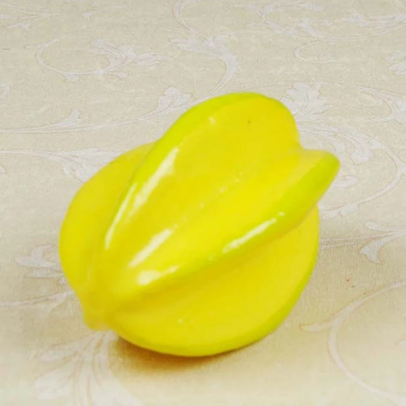 Artificial Fruit Realistic Plastic Simlation Fruit Peach Lemon Home Decoration Supermarket Sample Eco Ornament - Цвет: Star fruit