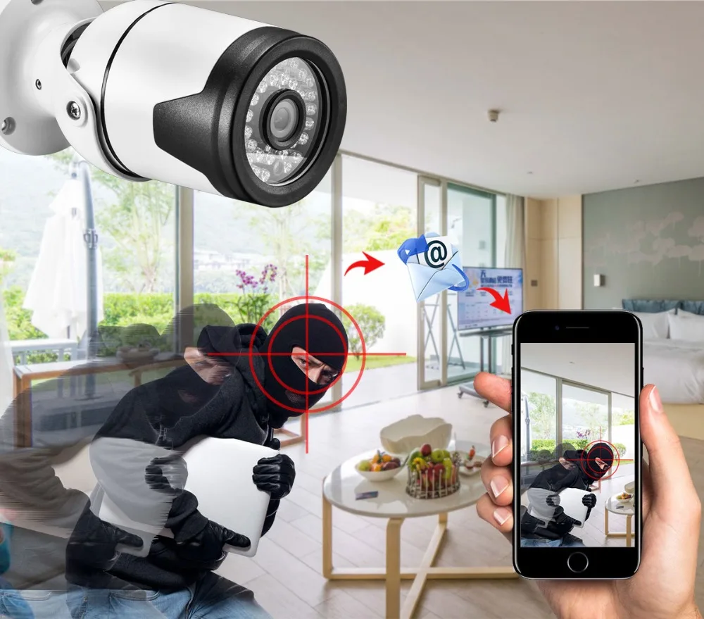  Gadinan 4MP POE IP Camera Bullet H.265 2.8mm Wide Angle CCTV Waterproof IP66 Indoor Outdoor Securit - 32991083303