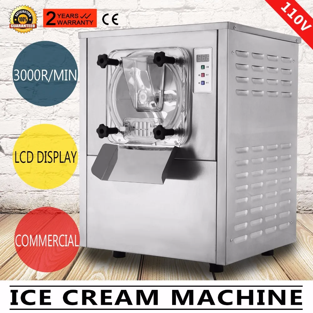 110V 1Flavor Commercial Frozen Hard Ice Cream Machine Maker 20L/Hin