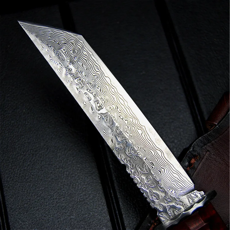 EVERRICHE) дамасский самурайский меч 60HRC острый Походный нож охотничий нож тактика дамасский близкий меч