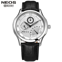 NEOS Brand Leather Men’s Watches Multi-functional Sports Watch Male Waterproof Students Simple Fashion Casual Retro Style