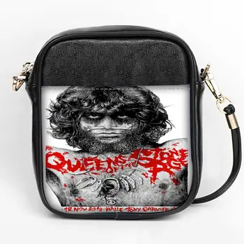 

New Custom Queens Of The Stone Age fashion Sling Bag Women Sling Shoulder Bags Leather Mini Girls Tote Party Bag DIY Sling Bag