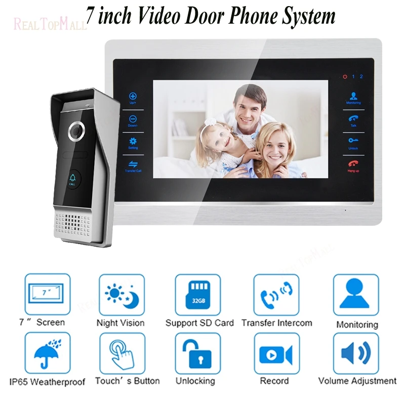 

Door Video Camera Video Doorbell System with Camera Security 1200TVL 1V1 Home Apartment Entry Kit