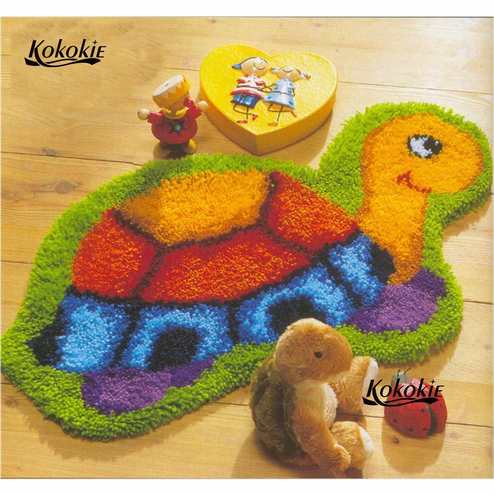Handmade embroidery Foamiran for crafts knooppakket latch hook kits rug tortoise printed 3d diy carpet accessories | Дом и сад