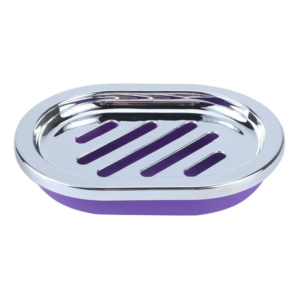 6 шт. аксессуар для ванной комнаты корзина для мыла диспенсер стакан держатель зубной щетки фиолетовый