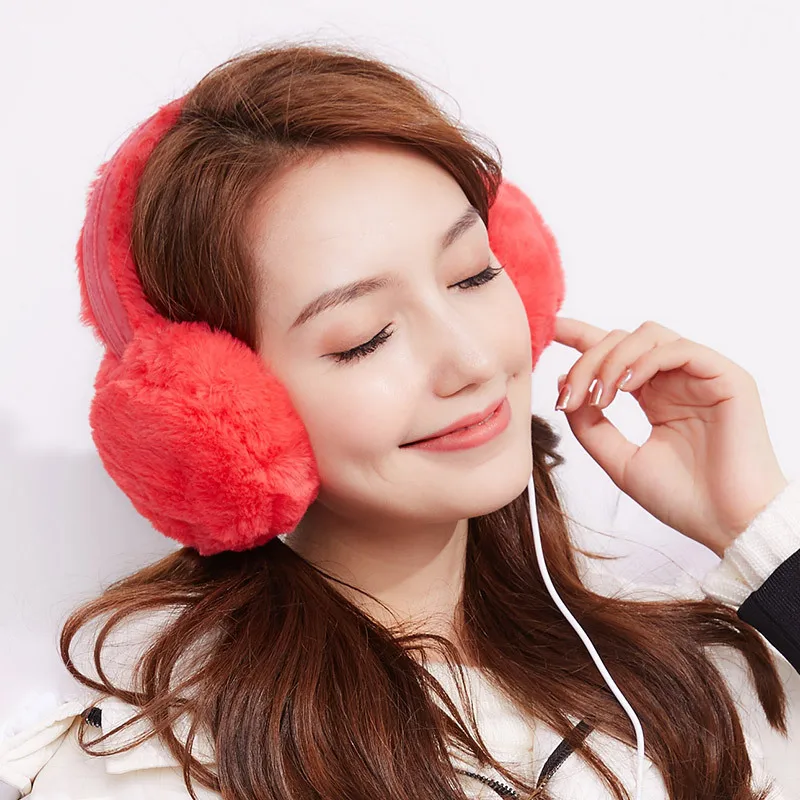 New Arrival Plush headphones winter Headset ear warmer earmuffs music