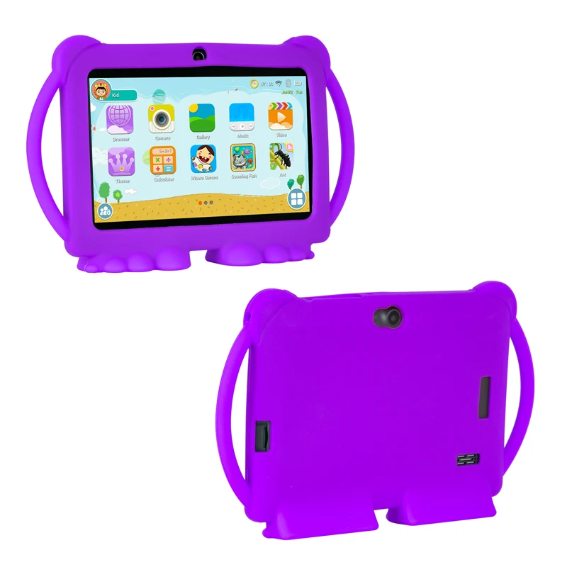 Online XGODY Neue 7 inch Kinder Tablet PC Android 8.1 1GB 16GB 1024*600 HD Bildschirm Tabletten Mit Stand silikon Fall Abdeckung Für Kinder WiFi