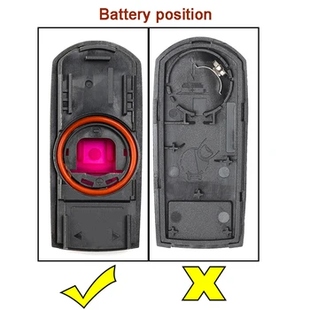 Keyforkess 10x per Mazda 3 6 CX-5 sostituzione 2/ 3/ 2 1/ 4 pulsante Smart Remote Car Key Shell Case Fob Red Hold con lama non tagliata - KEYECU 10x per Mazda 3 6 CX 5 sostituzione 2 3 2 1 4 pulsante