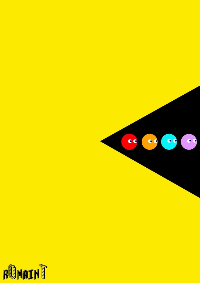 Pacman Think винтажные видеоигры рекламный плакат ретро декоративные DIY наклейки на стену искусство домашний бар Плакаты Декор подарок - Цвет: Белый