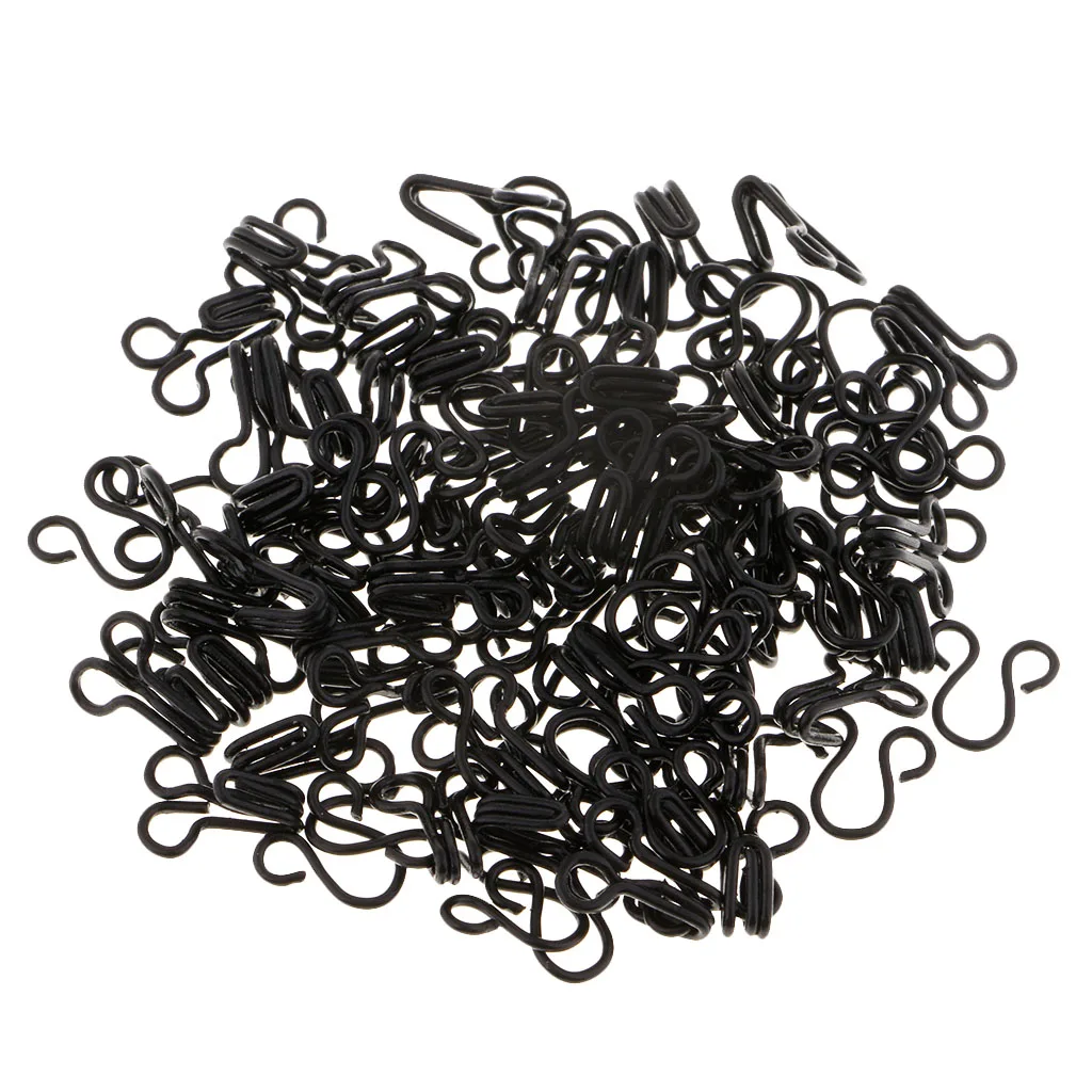 Silver/Black 24pcs Sewing Hooks and Eyes Closure Eye Sewing Closure for Bra  Fur Coat Jacket