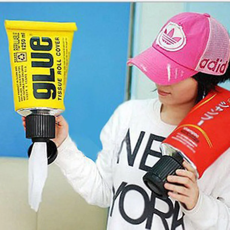 

Creative Toothpaste Shape Napkin Holder Household Tissue Boxes Waterproof Paper Towel Box Cartoon Toilet Tissue Roll Cover