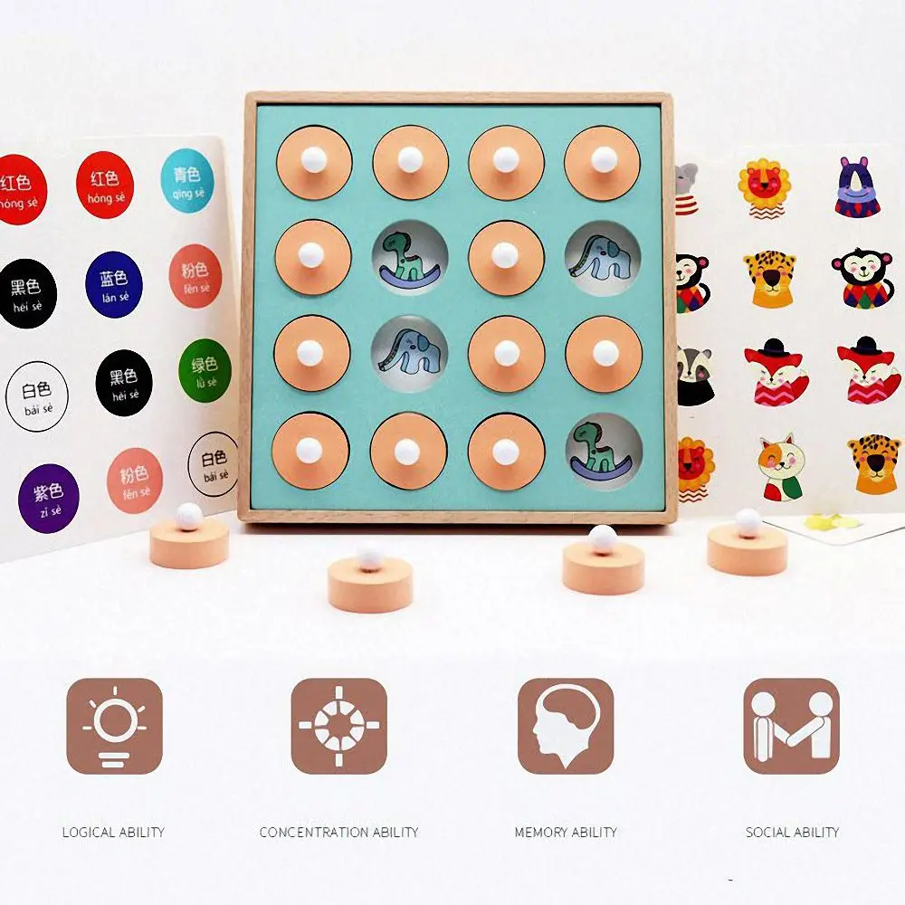 Память деревянная игрушка-пазл детская Математика Монтессори раннего образования игрушки для детей 3D головоломки Интерактивная память