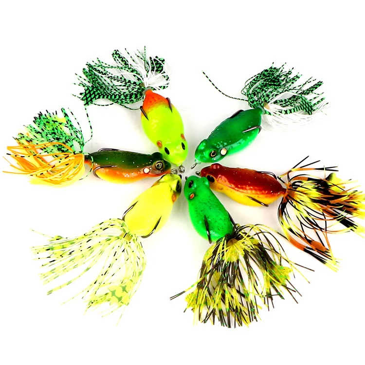 5.5cm 13g Mini Soft Rubber Frog Fishing Lure Crank Baits with Hooks Isca Artificial Fishing Lures Black Fish Killer