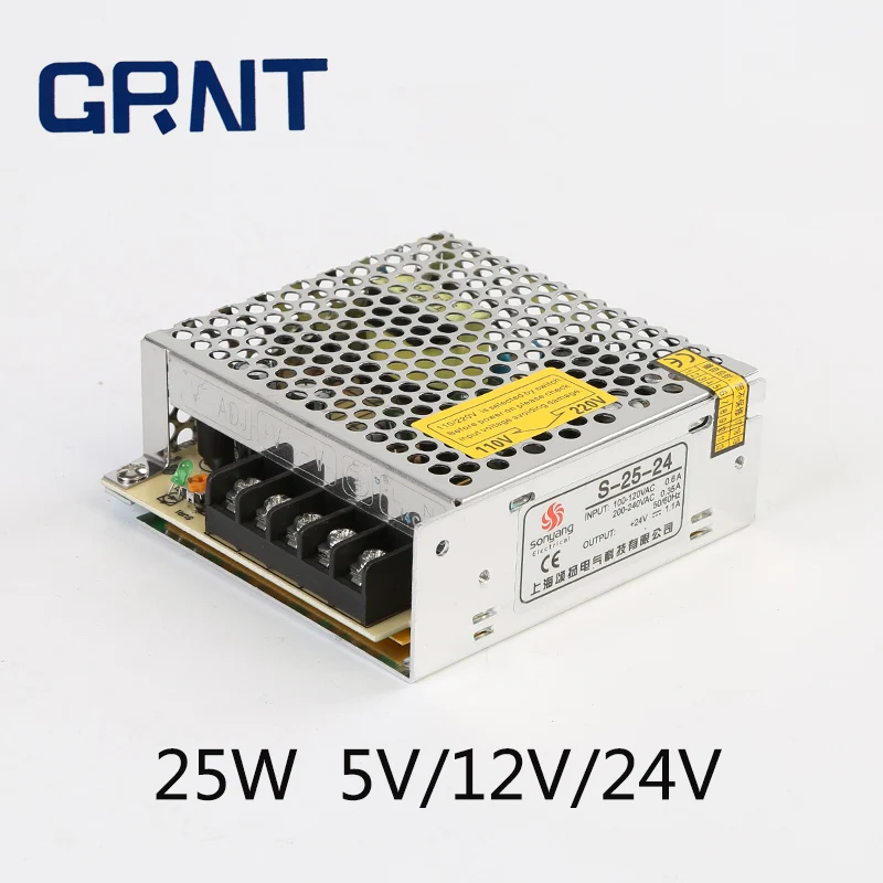 S-25W-5V/12V/24V Одиночный выходной импульсный источник питания для светодиодной ленты